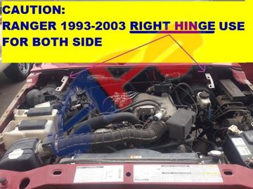 Details about   Hood Hinge Left/Right for Bronco Pickup Driver or Passenger Side RH LH Ranger II 