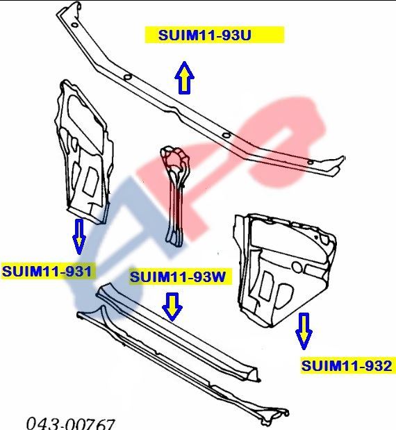 AUTOFiT Inc. . RAD SUPPORT 9301 UPPER IMPREZA