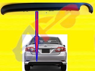 NEW 2011 2013 LOWER VALANCE REAR FOR TOYOTA COROLLA TO1193117