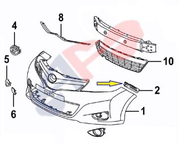 Plastic for 2012 2014 Toyota Yaris Hatchback Front Right RH Bumper Bracket
