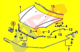 Hood Latch for Honda Civic 96-98 Toyosya Brand Hood Latch for Honda Civic 96-98 Toyosya Brand