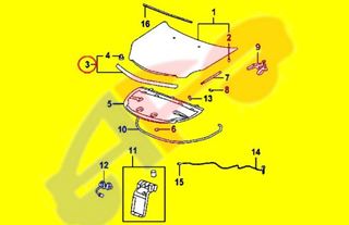 GM1235120 Hood Molding for 10-16 Cadillac SRX