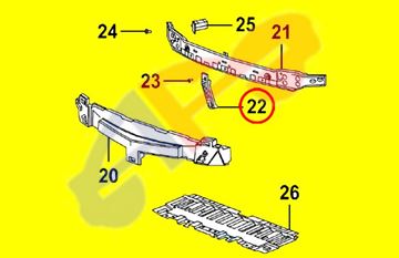 Picture of BRACKET 16-19 FT CNTR BRACE SDN/17-19 H/B CRUZE