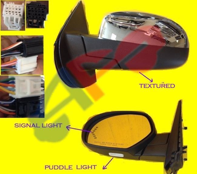 AUTOFiT Inc. MIRROR 0714 RH CHR PWR HT W/ARROW(DOT)SIG W/PDL W/MEM W