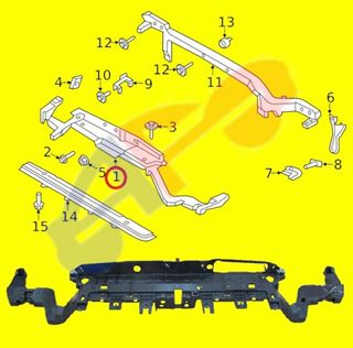 kt4z-16138-a 2018 2019 2020 Ford Edge Upper Radiator Support